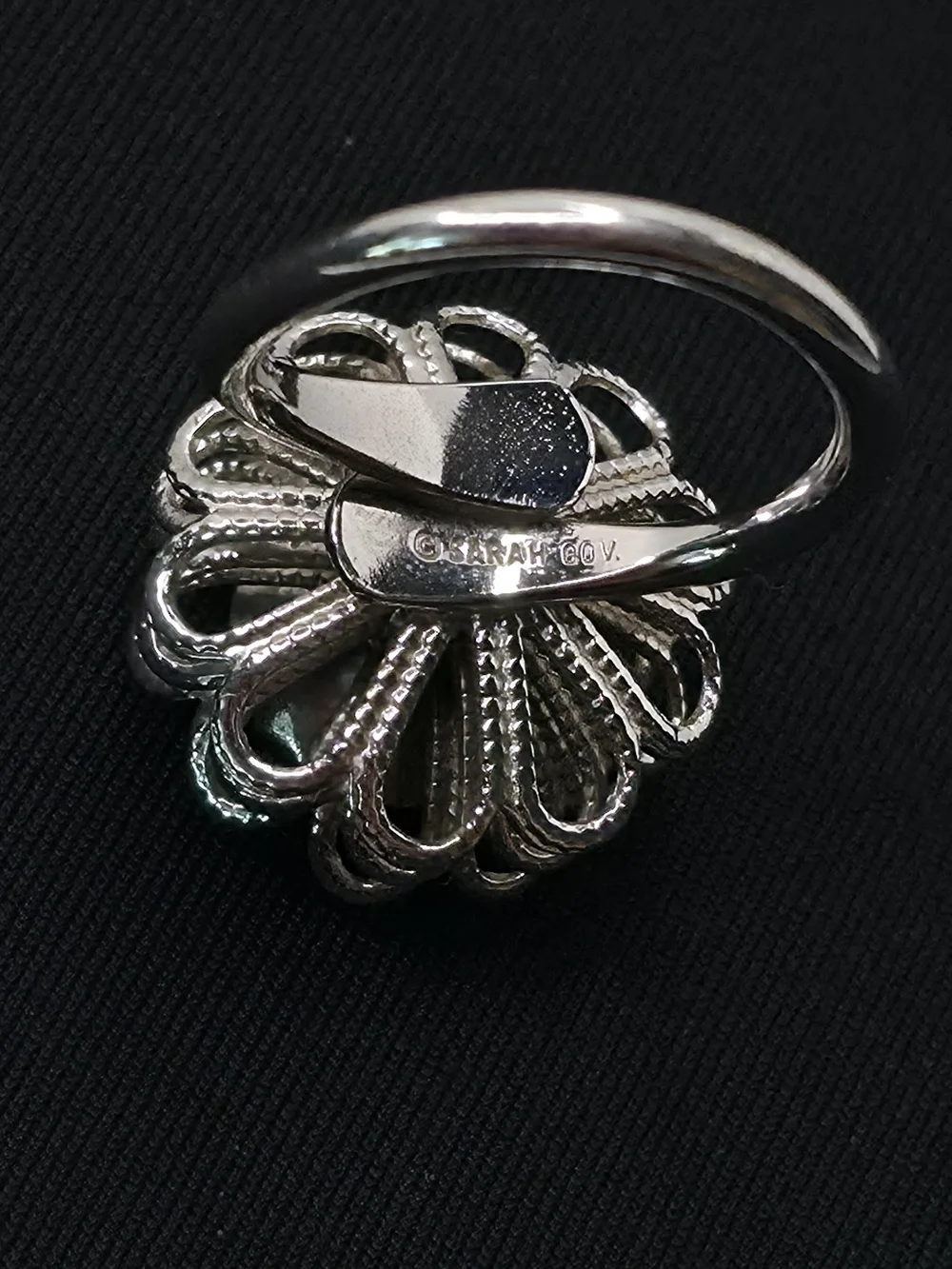 VTG Signed Sarah Coventry Nocturne Purple Ring 1972 Sz 8 - Picture 4 of 7